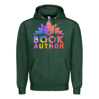 Sports Green book author funny author book writing Zipper Hoodie - linhVisuals