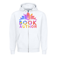 White book author funny author book writing Zipper Hoodie - linhVisuals