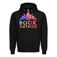Black book author funny author book writing Zipper Hoodie - linhVisuals