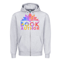 Heather Grey book author funny author book writing Zipper Hoodie - linhVisuals