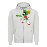 Dove Grey marvin the martian Zipper Hoodie - linhVisuals
