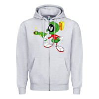 Heather Grey marvin the martian Zipper Hoodie - linhVisuals