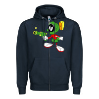 Navy marvin the martian Zipper Hoodie - linhVisuals