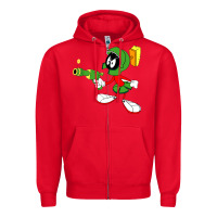 Red marvin the martian Zipper Hoodie - linhVisuals