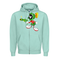 Seafoam marvin the martian Zipper Hoodie - linhVisuals