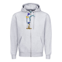 Heather Grey road runner Zipper Hoodie - linhVisuals