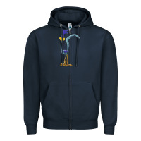 Navy road runner Zipper Hoodie - linhVisuals