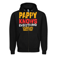 Black pappy knows everything Zipper Hoodie - linhVisuals