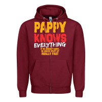 Burgundy pappy knows everything Zipper Hoodie - linhVisuals
