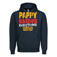 Navy pappy knows everything Zipper Hoodie - linhVisuals