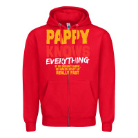 Red pappy knows everything Zipper Hoodie - linhVisuals