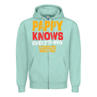 Seafoam pappy knows everything Zipper Hoodie - linhVisuals