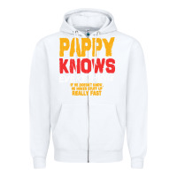 White pappy knows everything Zipper Hoodie - linhVisuals