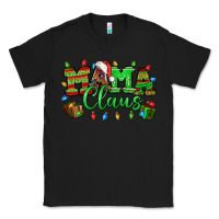 Black Mama claus christmas lights and gifts mother's day Classic Tee - HowdyJamesFarm