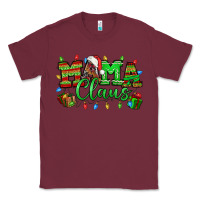 Burgundy Mama claus christmas lights and gifts mother's day Classic Tee - HowdyJamesFarm