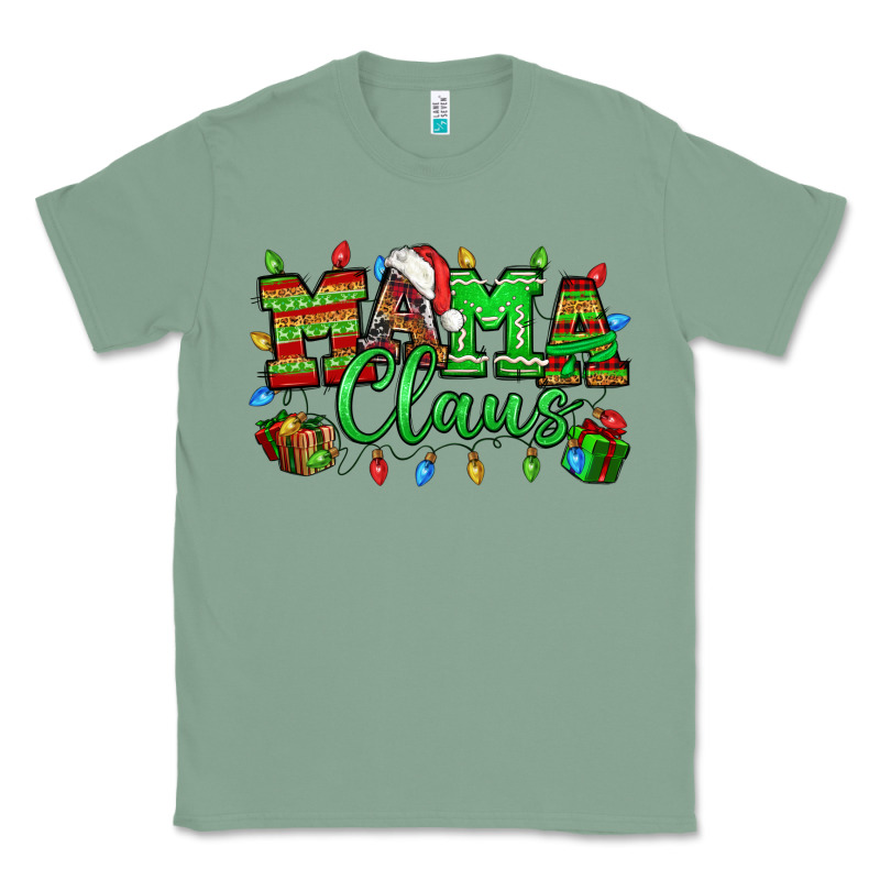 Mama Claus Christmas Lights And Gifts Mother's Day Classic Tee by HowdyJamesFarm | Teevron