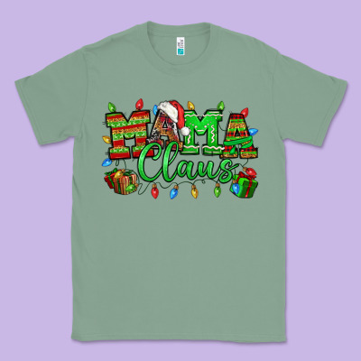 Mama Claus Christmas Lights And Gifts Mother's Day Classic Tee Designed By Howdyjamesfarm