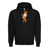 Black elmer fudd Zipper Hoodie - linhVisuals
