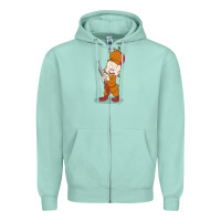 Seafoam elmer fudd Zipper Hoodie - linhVisuals