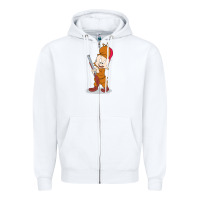 White elmer fudd Zipper Hoodie - linhVisuals