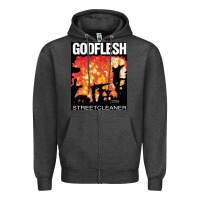Charcoal Heather GODFLESH Streetcleaner Zipper Hoodie - linhVisuals