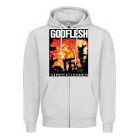 Dove Grey GODFLESH Streetcleaner Zipper Hoodie - linhVisuals