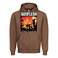 Chestnut GODFLESH Streetcleaner Zipper Hoodie - linhVisuals