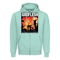 Seafoam GODFLESH Streetcleaner Zipper Hoodie - linhVisuals