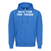 True Royal make your free throws Zipper Hoodie - linhVisuals