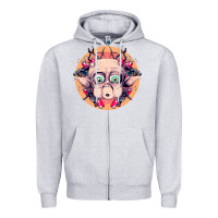 Heather Grey mac Zipper Hoodie - linhVisuals