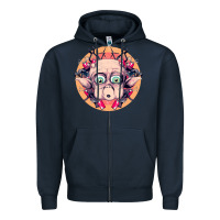 Navy mac Zipper Hoodie - linhVisuals