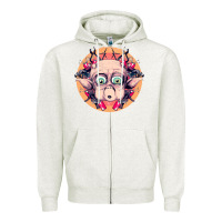 Oatmeal Heather mac Zipper Hoodie - linhVisuals
