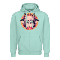 Seafoam mac Zipper Hoodie - linhVisuals