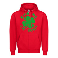 Red kiss me im irish funny saint patrick day womens Zipper Hoodie - linhVisuals