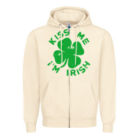 Kiss Me Im Irish Funny Saint Patrick Day Womens Zipper Hoodie | Teevron