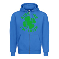 True Royal kiss me im irish funny saint patrick day womens Zipper Hoodie - linhVisuals