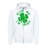 White kiss me im irish funny saint patrick day womens Zipper Hoodie - linhVisuals