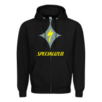 Black Specialized Bikes Bicycle Zipper Hoodie - linhVisuals