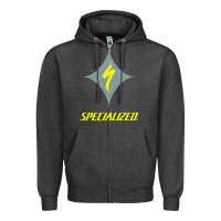 Charcoal Heather Specialized Bikes Bicycle Zipper Hoodie - linhVisuals