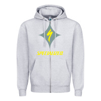 Heather Grey Specialized Bikes Bicycle Zipper Hoodie - linhVisuals
