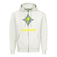 Oatmeal Heather Specialized Bikes Bicycle Zipper Hoodie - linhVisuals
