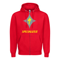 Red Specialized Bikes Bicycle Zipper Hoodie - linhVisuals