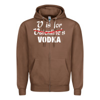 Chestnut is for vodka valentine's day Zipper Hoodie - linhVisuals
