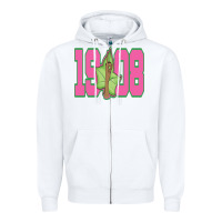 White aka 1908 Zipper Hoodie - linhVisuals