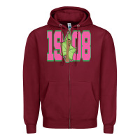 Burgundy aka 1908 Zipper Hoodie - linhVisuals