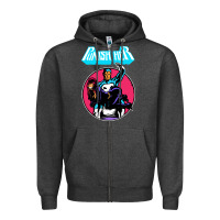 Charcoal Heather superhero punish her Zipper Hoodie - linhVisuals