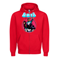 Red superhero punish her Zipper Hoodie - linhVisuals