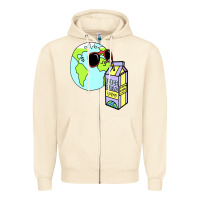 Sandshell wrld drink Zipper Hoodie - linhVisuals