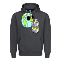 Smoke wrld drink Zipper Hoodie - linhVisuals