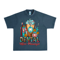 Midnight Navy dental office manager cold drink frappe Urban Heavy Tee - FaDigitalArtStudio
